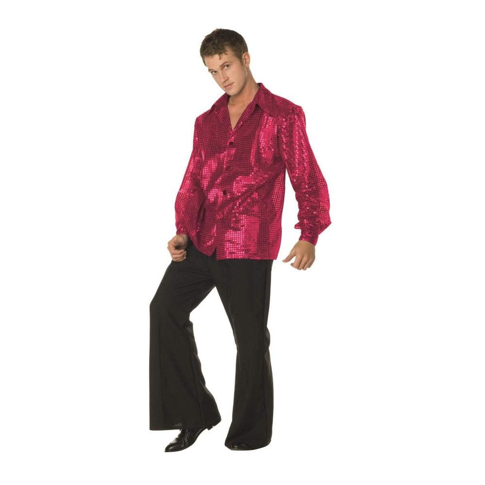 Camisa Disco Inferno Plus Size RG Costume Fucial, peito de 135 cm