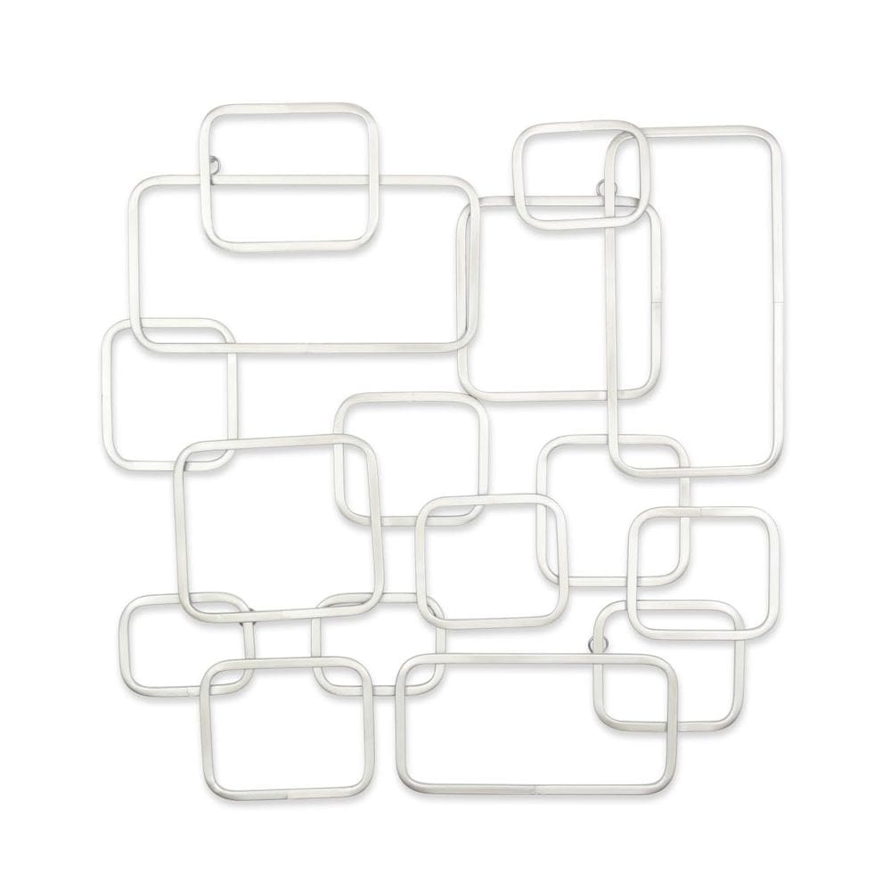 Arte de parede Elara Silver Abstract Metal Decor de Cheung