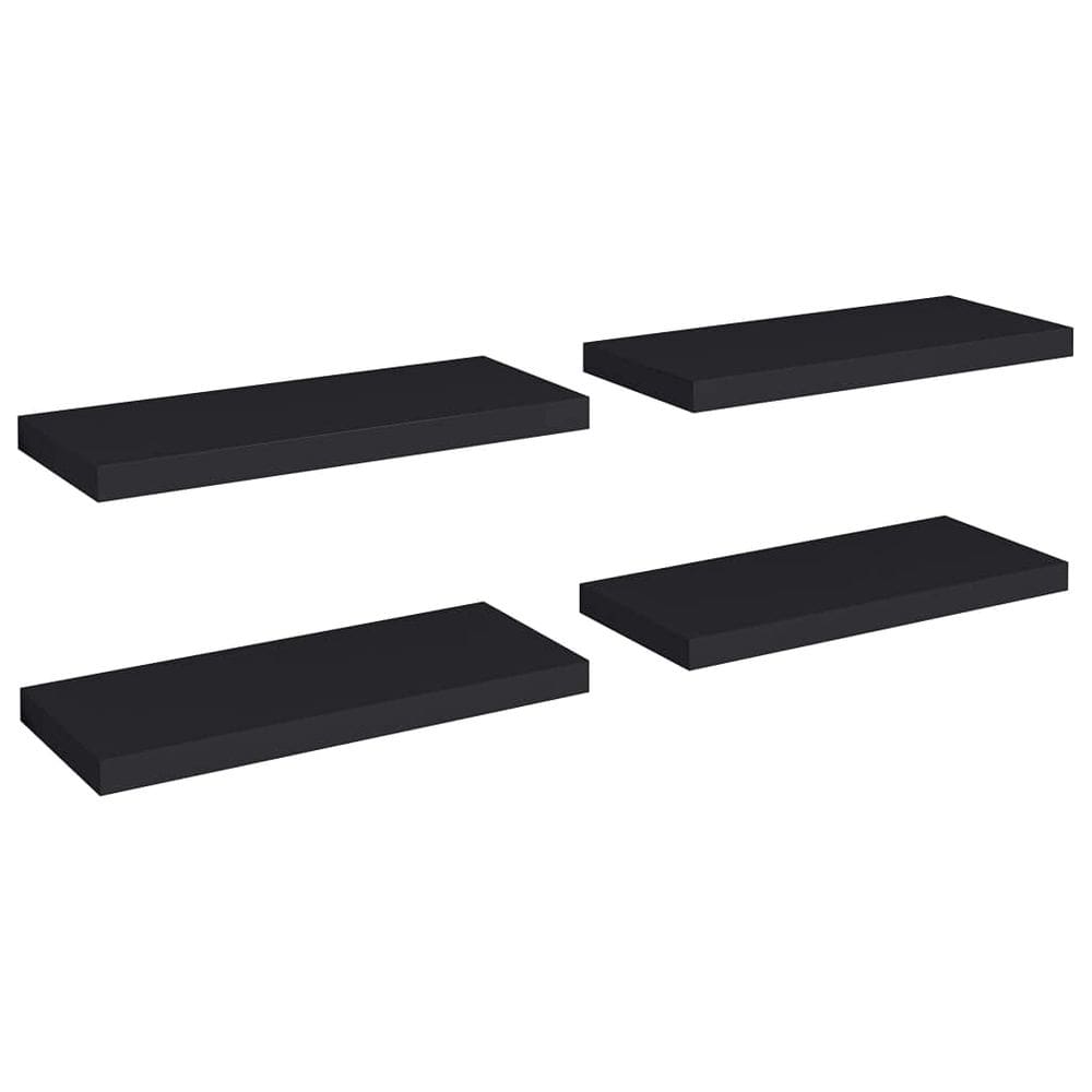 Prateleiras de parede vidaXL Black Honeycomb MDF & Metal