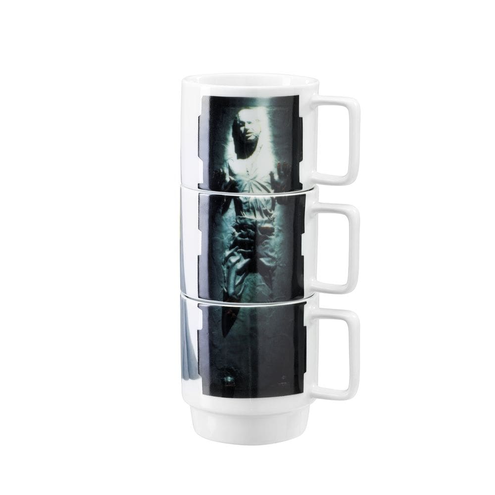Conjunto de canecas empilháveis STAR WARS colecionáveis de 325 ml de cerâmica x3