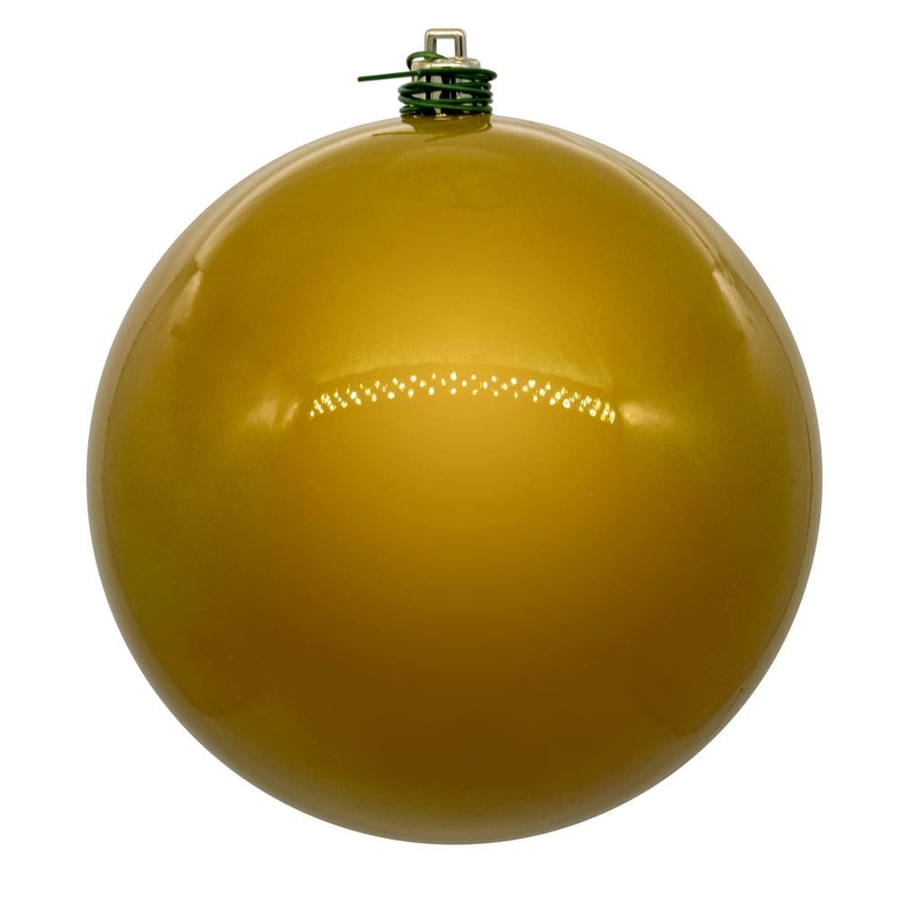 Enfeites de bola perfurada UV Vickerman de 12 cm Medallion Pearl, pacote com 4