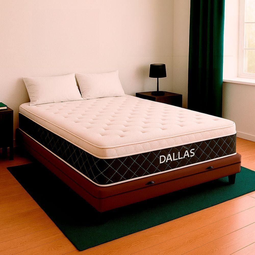 Cama Box Baú Casal Marrom E Colchão Dallas Molas Vstore