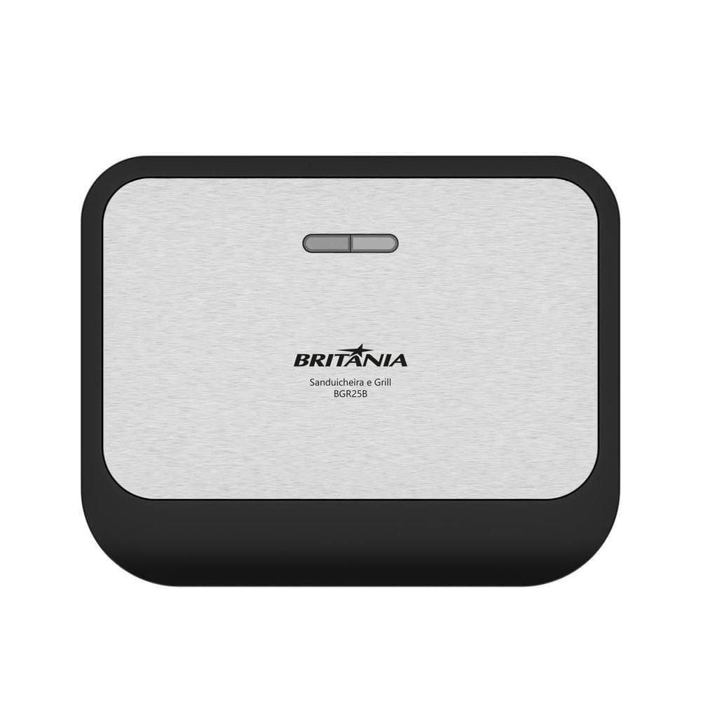 Sanduicheira E Grill Britânia Inox 2 Em 1 BGR25B 220V