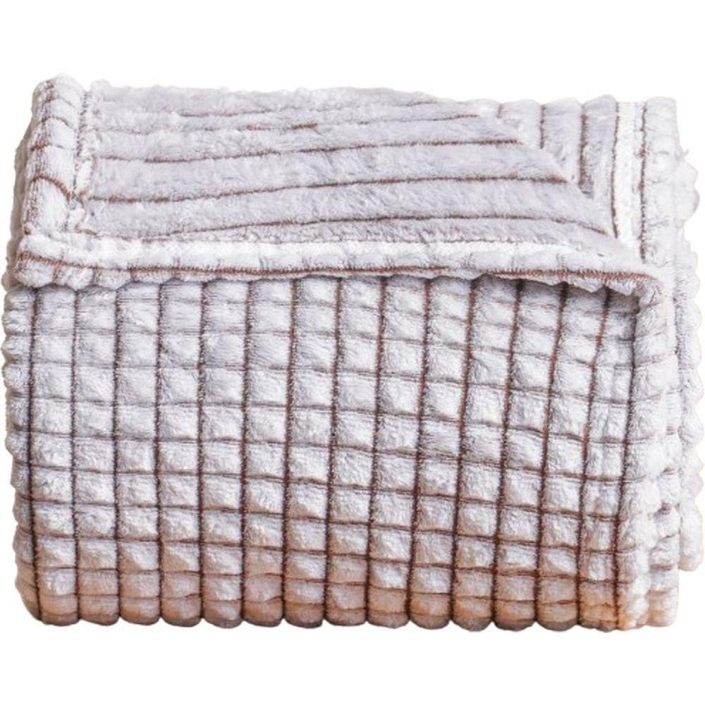 Manta Queen Alpen Efeito Back Print 100% Poliéster 240g/m² 220x240cm Marrom Portabella