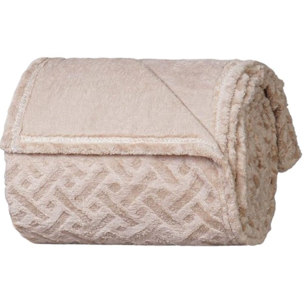 Manta King Brushed New Microfibra Flannel 100% Poliéster 230x260 Linho