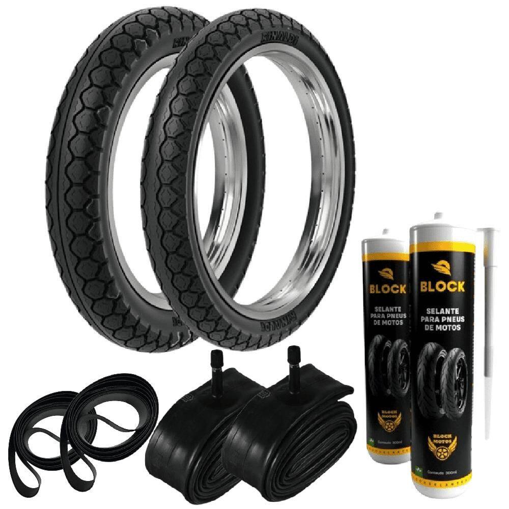 Par Pneu C 100 Dream Gs 120 275-17 + 250-17 Pd29 Rinaldi + Camaras + Cintas + Selantes