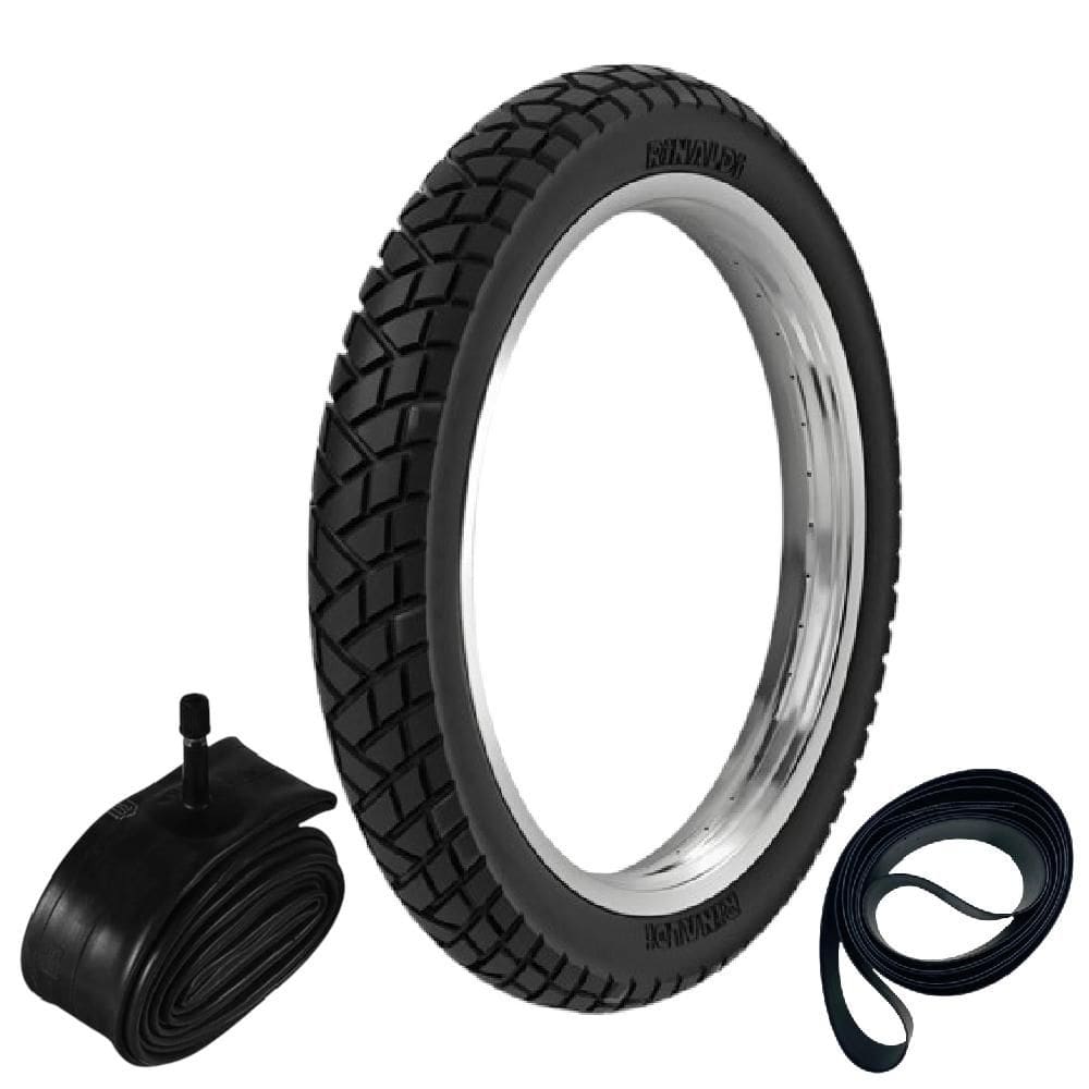 Pneu Biz 125 C 100 Dream Crypton T 115 250-17 43l R34 Rinaldi + Camara + Cinta