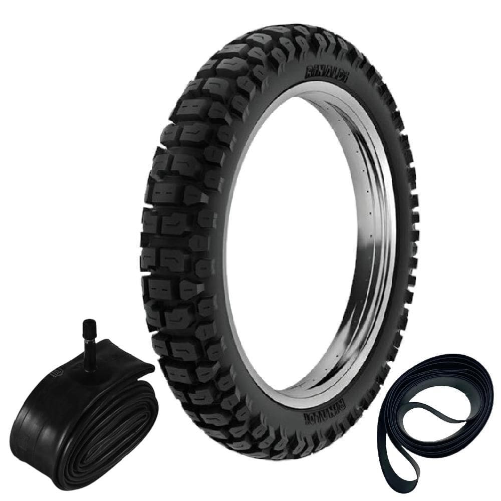 Pneu Bros 150 Xre 190 Xtz 150 Crosser 110/90-17 60p Rt36 Rinaldi + Camara + Cinta