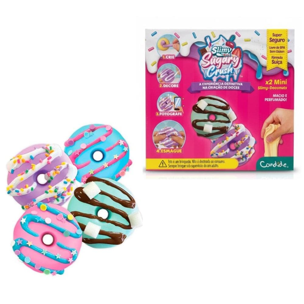 Kit Slime de Donut Slimy Sugary Crush Mini - CANDIDE