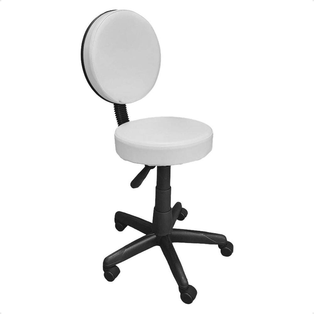 Cadeira Mocho Giratória Ergonomica com Encosto e Regulagem