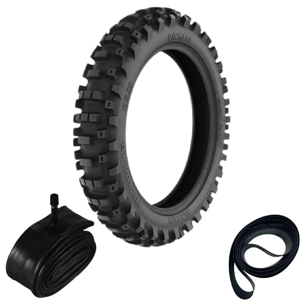 Kit Pneu 110/100-18 64r Ms49 Rinaldi + Camara 4mm + Cinta