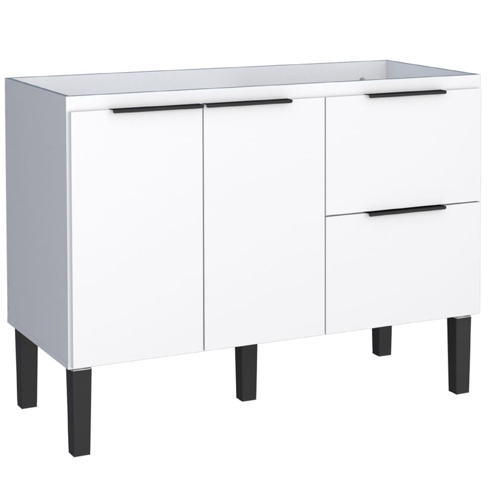 Gabinete em Madeira Cisne Branco para Pias de 1,20 Metro com 2 Portas e 2 Gavetas - P100377 - COZIMAX