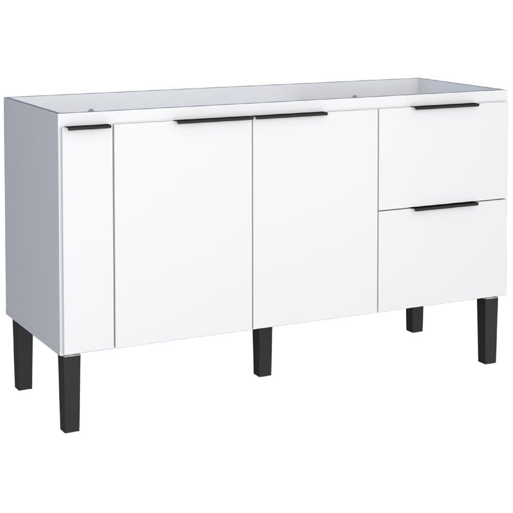 Gabinete em Madeira Cisne Branco para Pias de 1,50 Metro com 3 Portas e 2 Gavetas - P100383 - COZIMAX