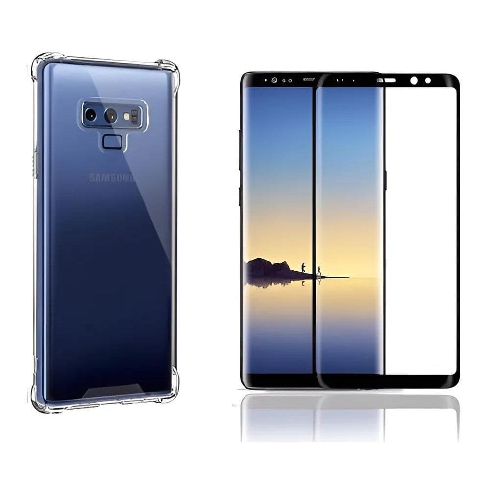 Kit Capa Case Anti Impacto Galaxy Note 9 + Pelicula Cor Tran