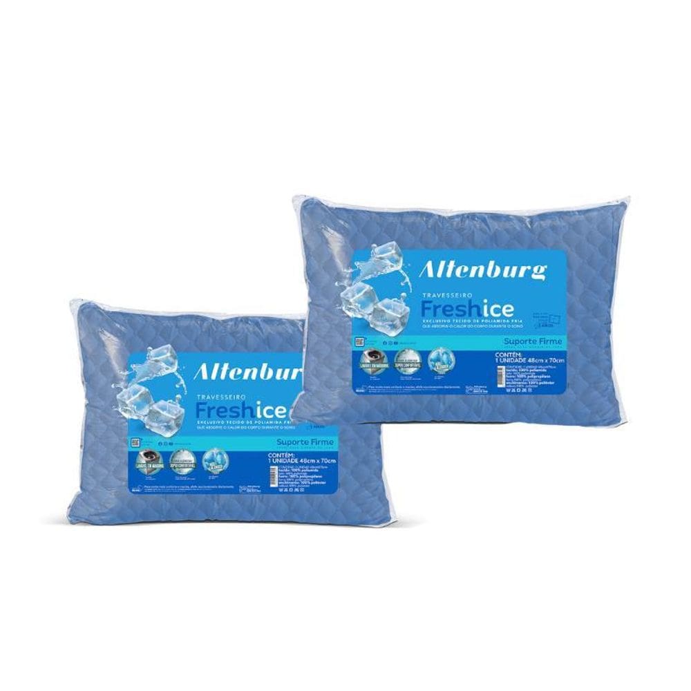 Kit 2 Travesseiros Altenburg Fresh Ice 48X70Cm Suporte Firme