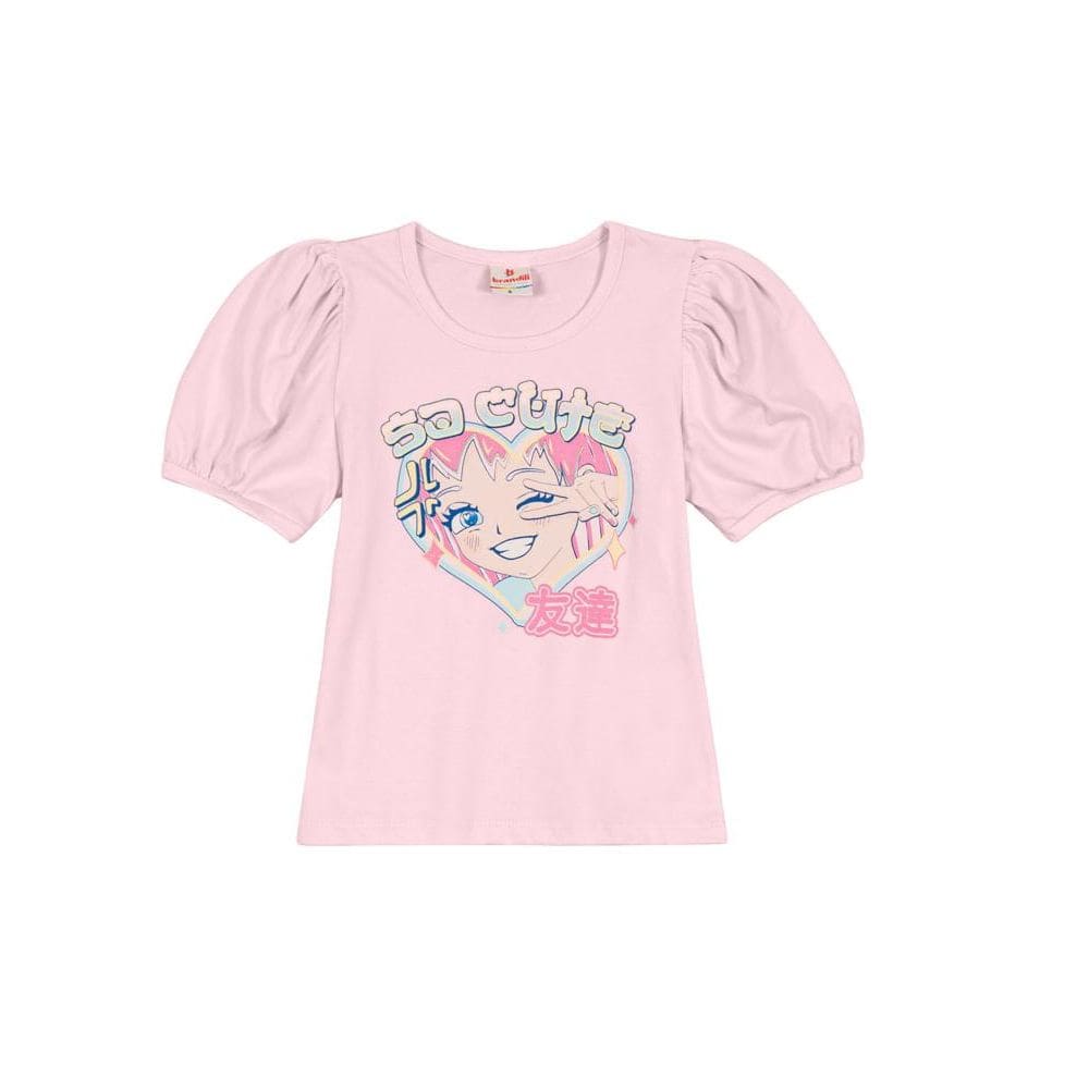 Blusa de malha infantil menina Brandili