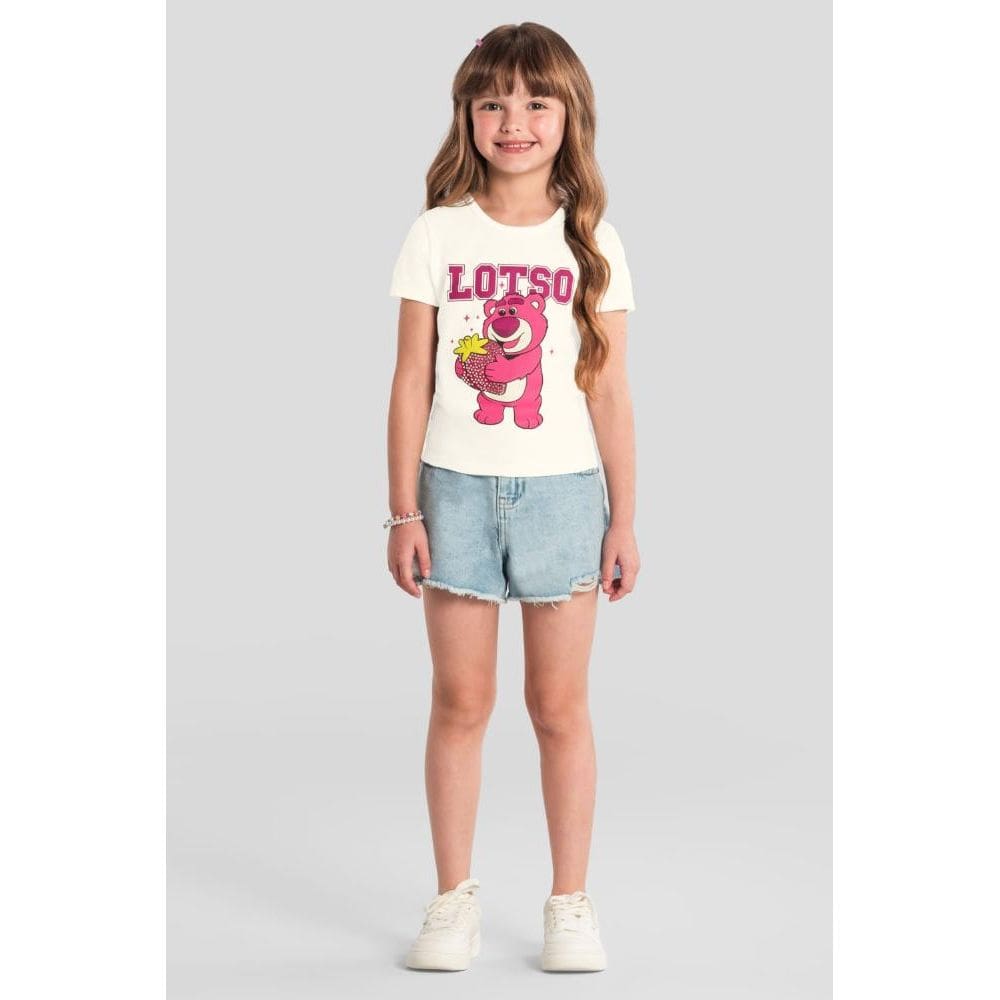 Blusa infantil menina do Lotso com brilho Brandili