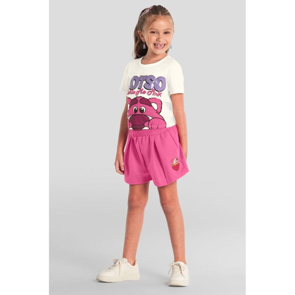 Conjunto infantil menina do Lotso brilhante Brandili