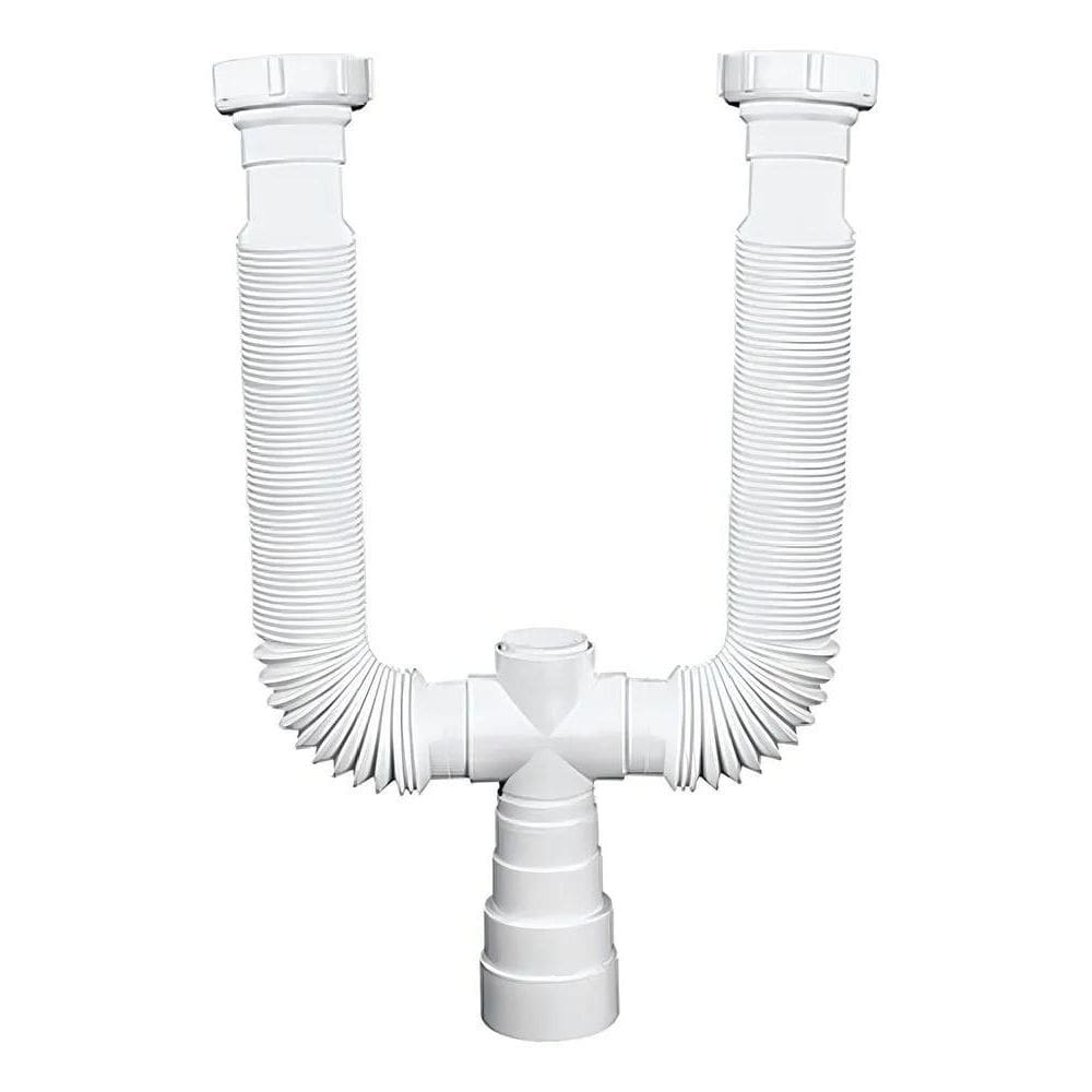 Sifão Duplo Branco Extensivo - Delflex