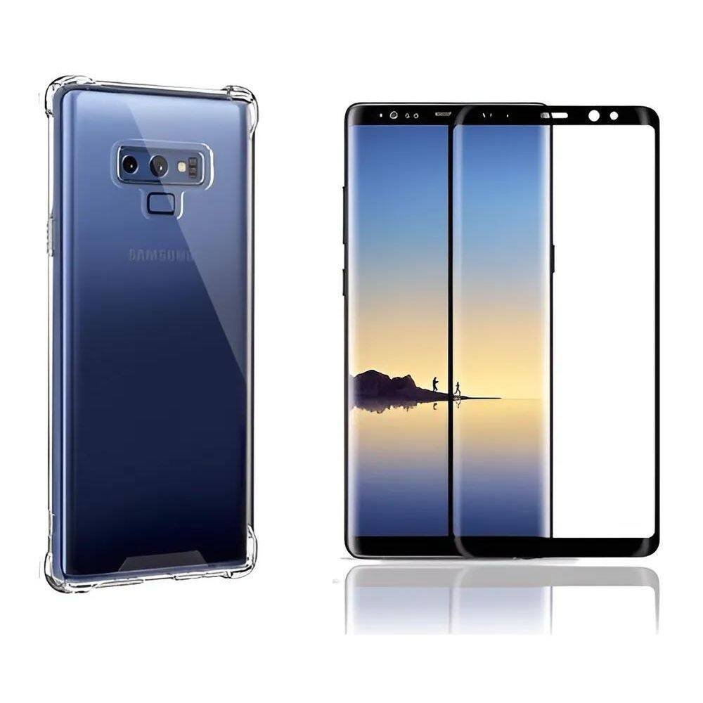 Kit Capa Case Anti Impacto Galaxy Note 9 + Pelicula Cor Tran