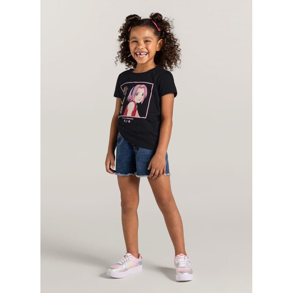 Blusa Naruto infantil menina Brandili