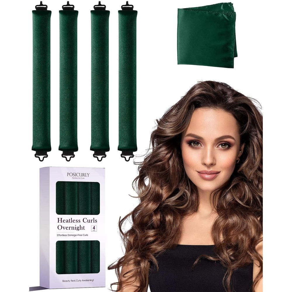 Modeladores de cabelo posicurly Heatless Curls Overnight, 4 unidades