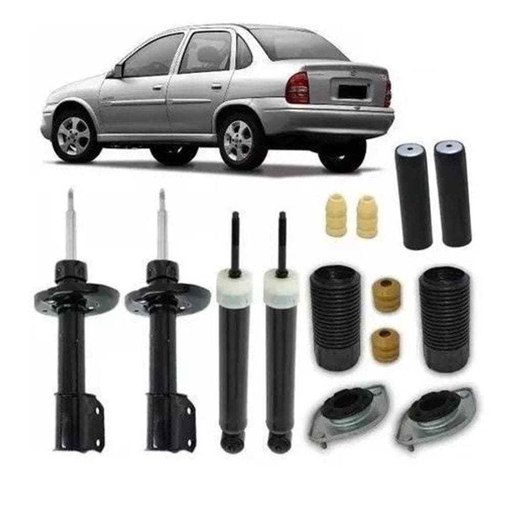 4 Amortecedor+ 4 Kit Suspensão Corsa Classic 2005