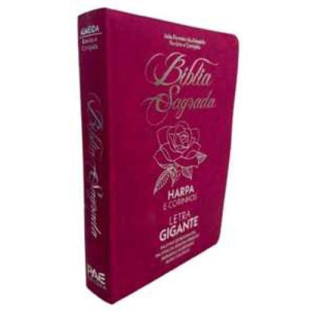 Livro Bíblia Sagrada Evangélica - Rosa
