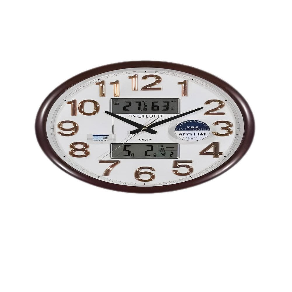 Relógio Parede Redondo Ana-Digi Data 55.5X44X43.5Cm Arábico