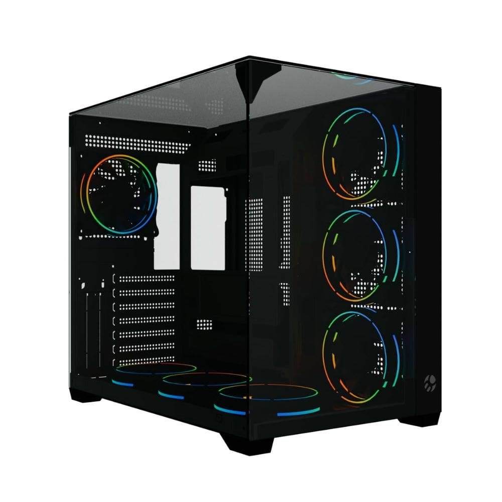 Gabinete Gamer Aquário Bluecase GB-058GRBBX Grand Tokyo - Vidro Temperado - ATX - Preto