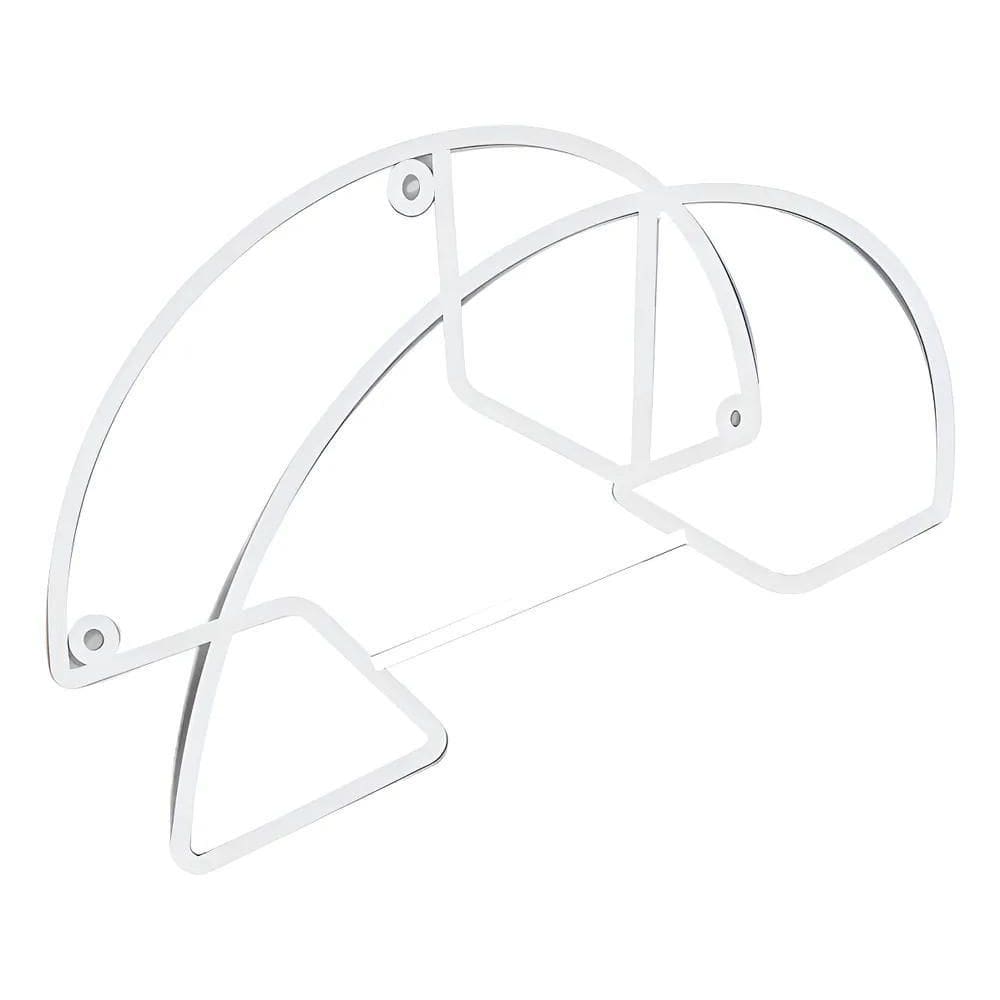 Suporte Enrolador Mangueira Meia Lua Reforçado Ferro Branco