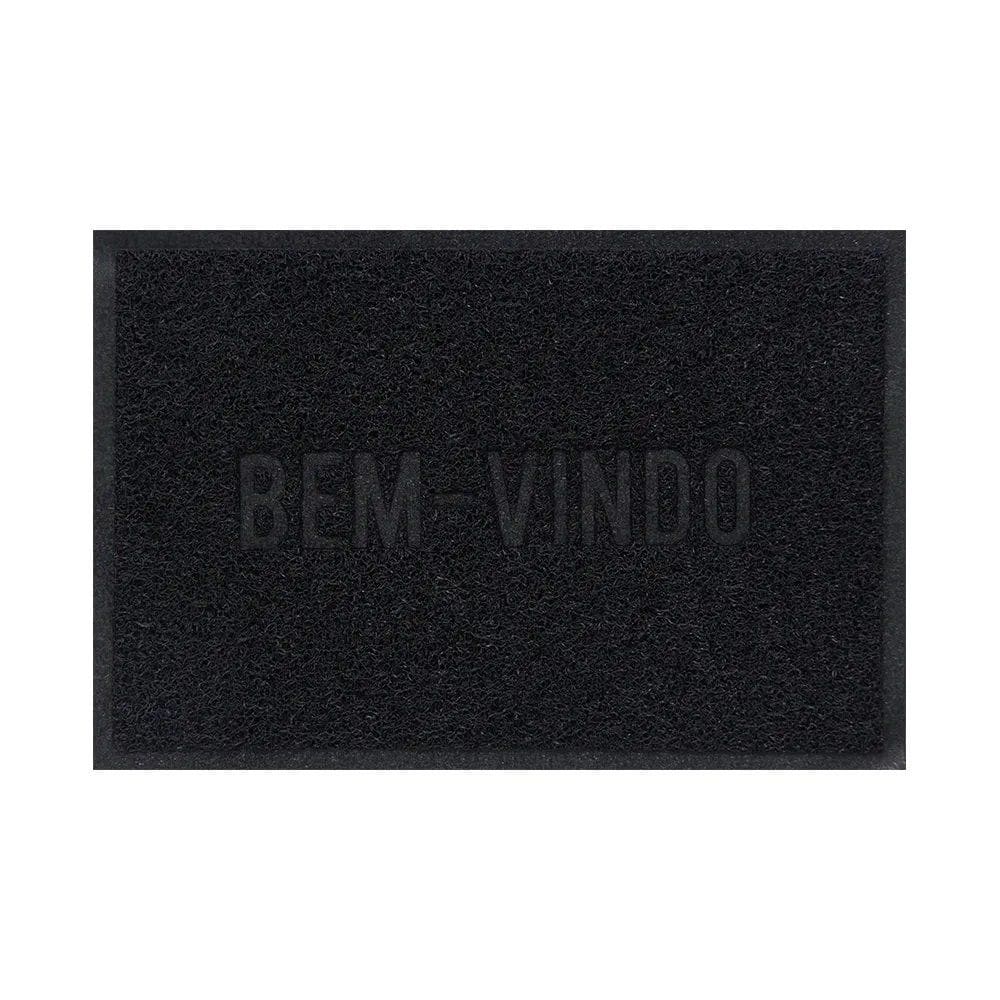 Capacho De Porta Pvc Antiderrapante 60x40cm - BV Preto