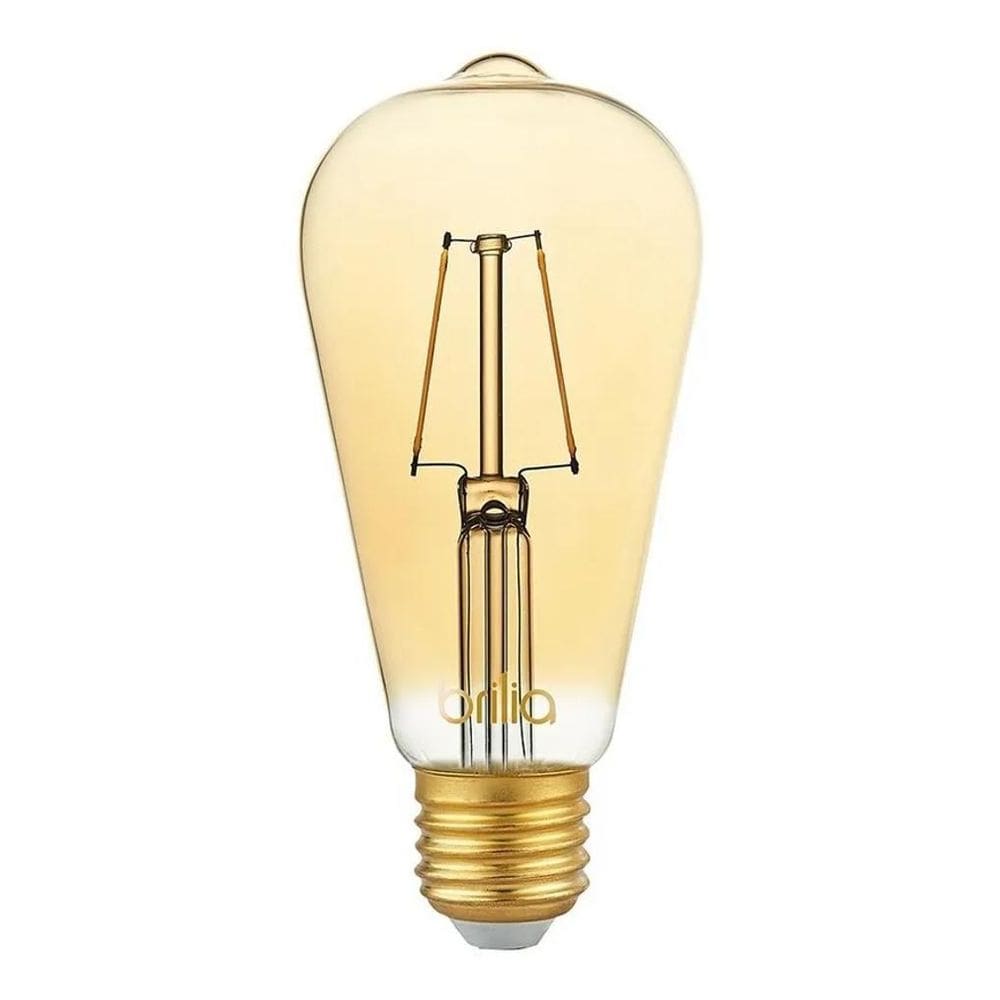 Lâmpada Filamento Led St64 2,5W 2000K Ambar - Brilia