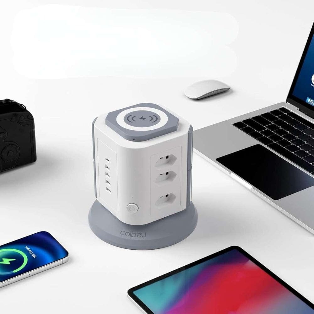 Tomada Torre Com Entradas Usb E Cabo Longo