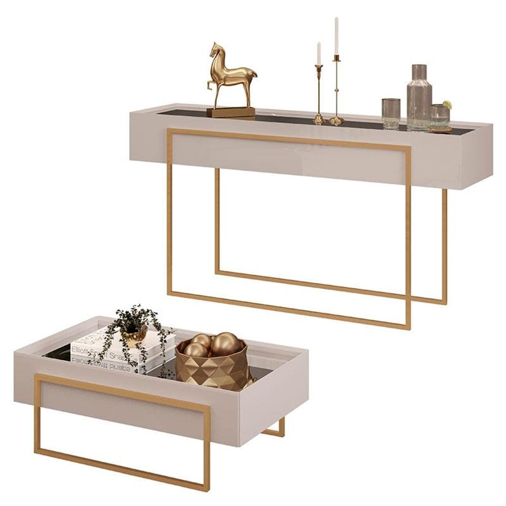 Aparador e Mesa de Centro Petri Bali - DJ Móveis