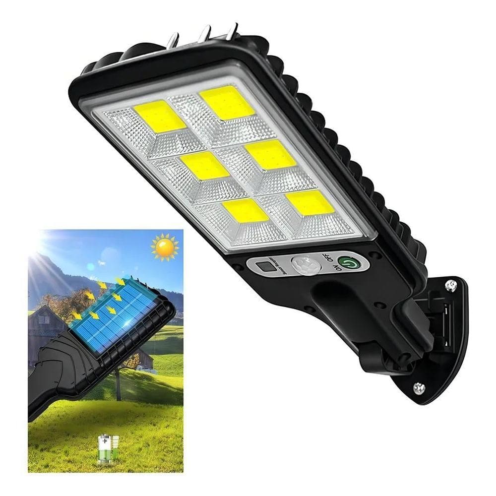 Luminária Solar Refletor 120W Led Com Sensor Automático Cor