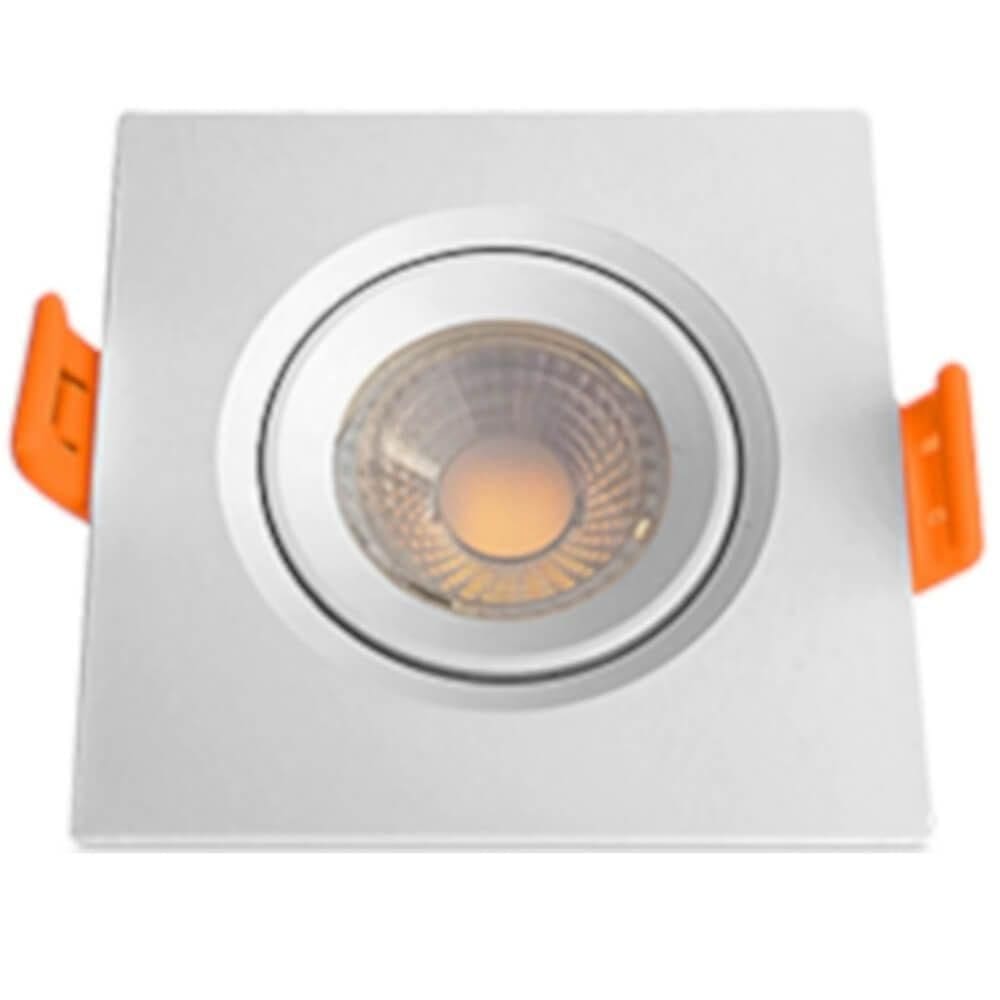 Luminária Superled Mini Spot Quadrado Branco 3 Watts 4000k - 05612a - Ourolux