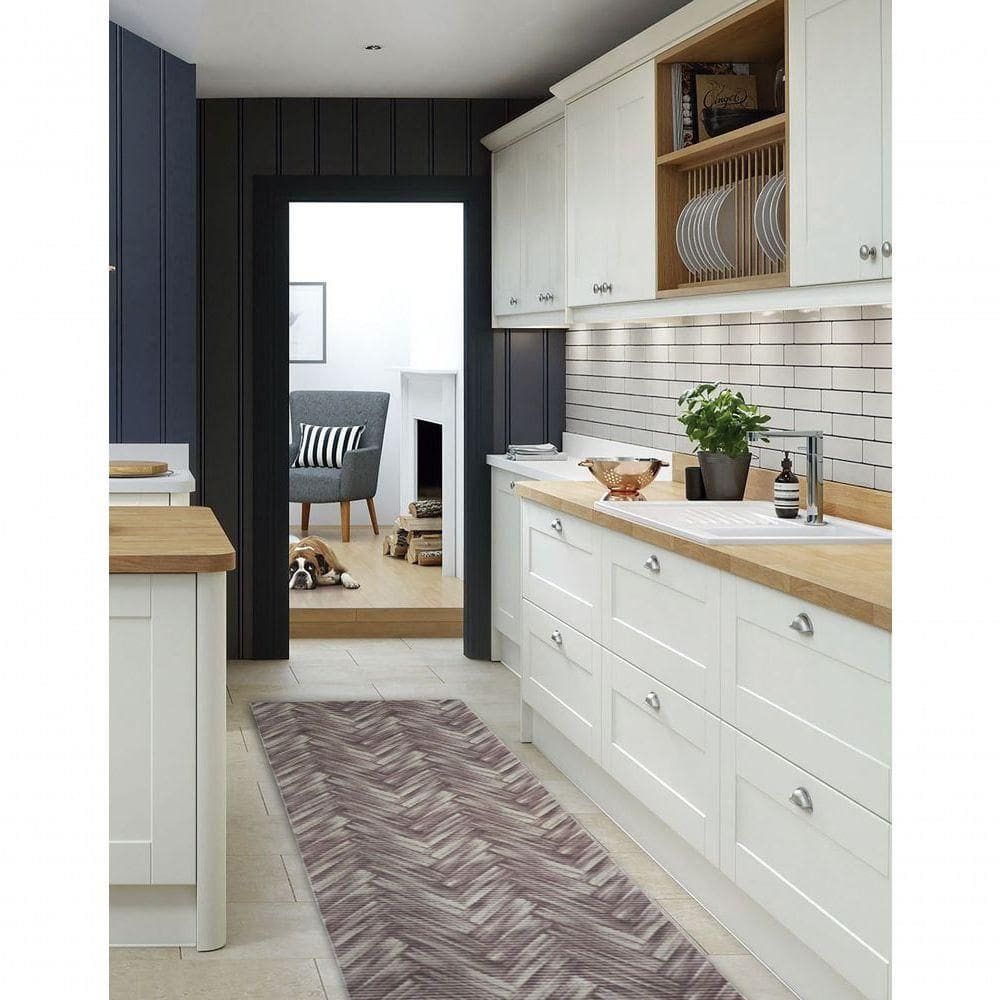 Tapete Passadeira Emborrachada Pvc Antiderrapante 0,65x4,00m Madeira