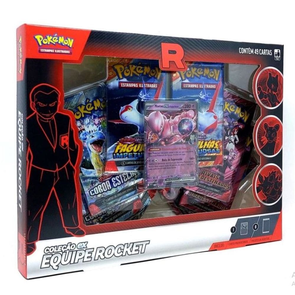Carta Pokemon Box Coleção EX Equipe Rocket - COPAG