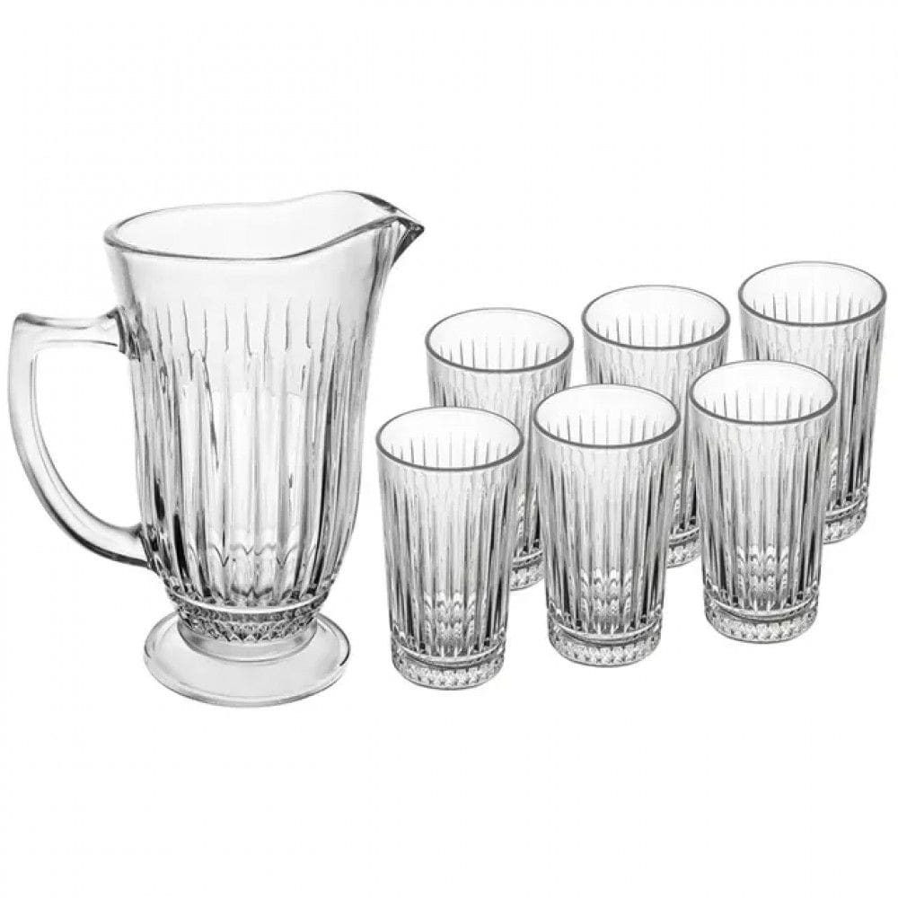 Conjunto de Jarra Deli com 6 Copos de Vidro 7 Peças Lyor