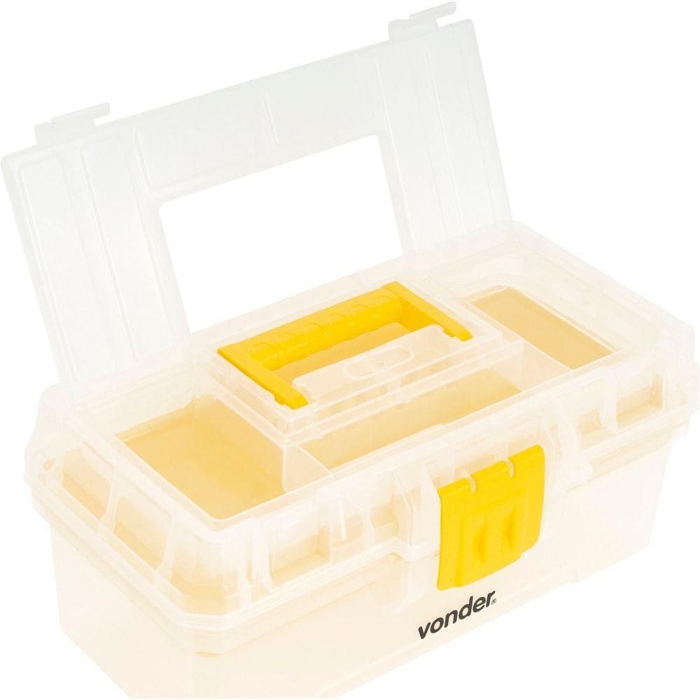 Caixa Plástica Ferramentas Baú 300x160x140mm Bandej Vonder