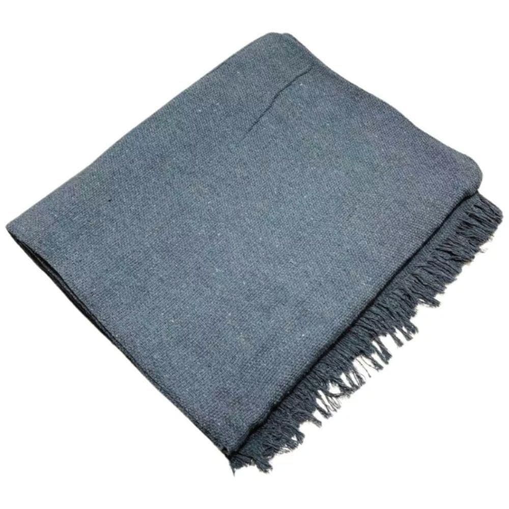 Manta Para Sofá E Cama 1,70cm X 2,20cm Grande Decorativa Luxo Algodão Capa Protetora De Sofa Cinza Escuro