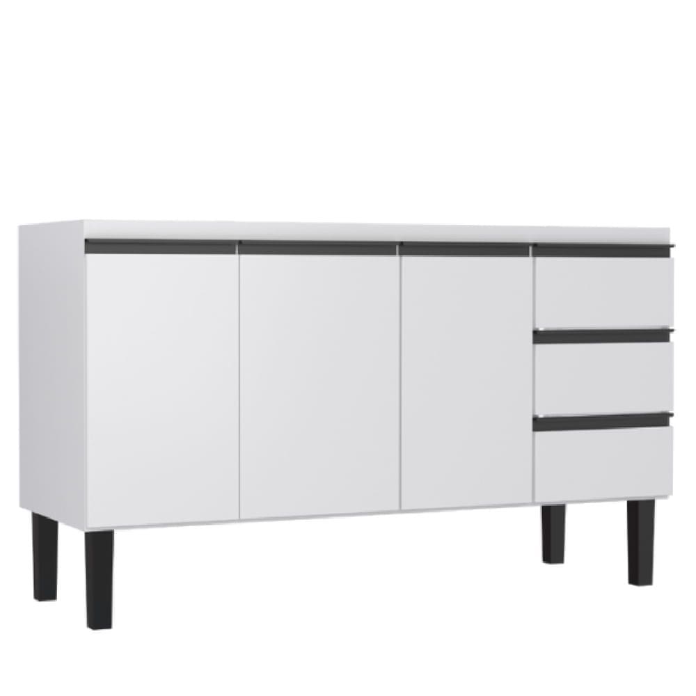 Gabinete em Aço Netuno Branco para Pias de 1,50 Metro com 3 Portas e 3 Gavetas - P101167 - COZIMAX