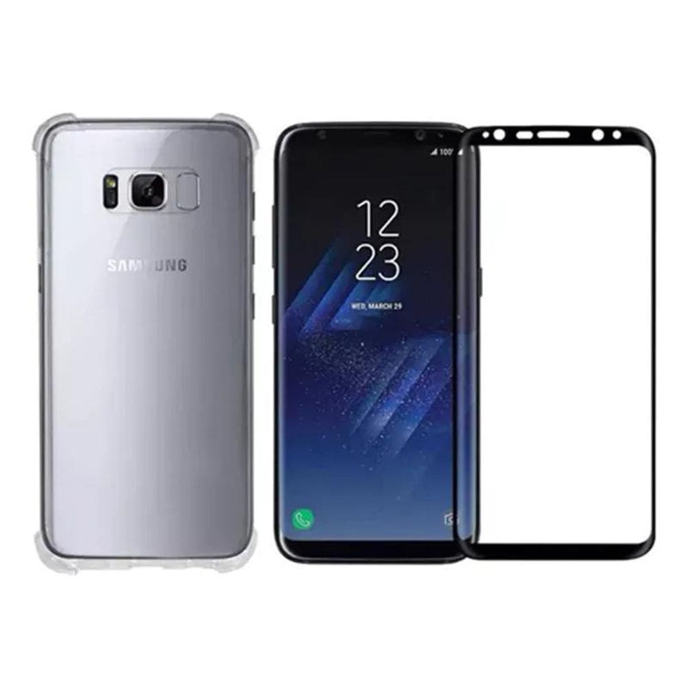 Capinha Capa Anti Impacto Para Galaxy S8 + Pelicula Cor Tran
