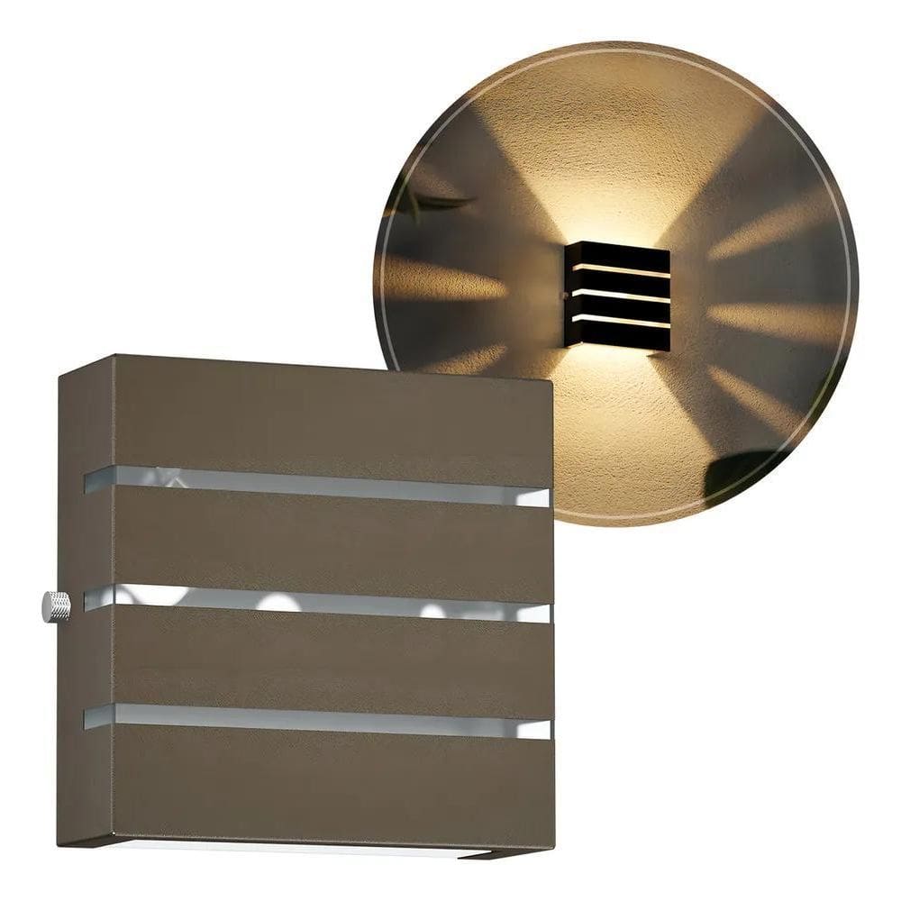 Arandela Slim Externa 2 Frisos 2 Focos Alumínio Parede Mf123