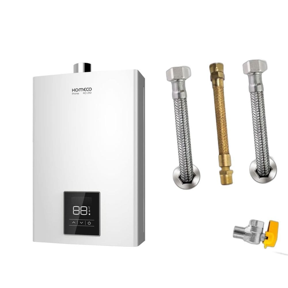 Kit Aquecedor Komeco KO21DPRIME 21L GN  + Acess. Ligação