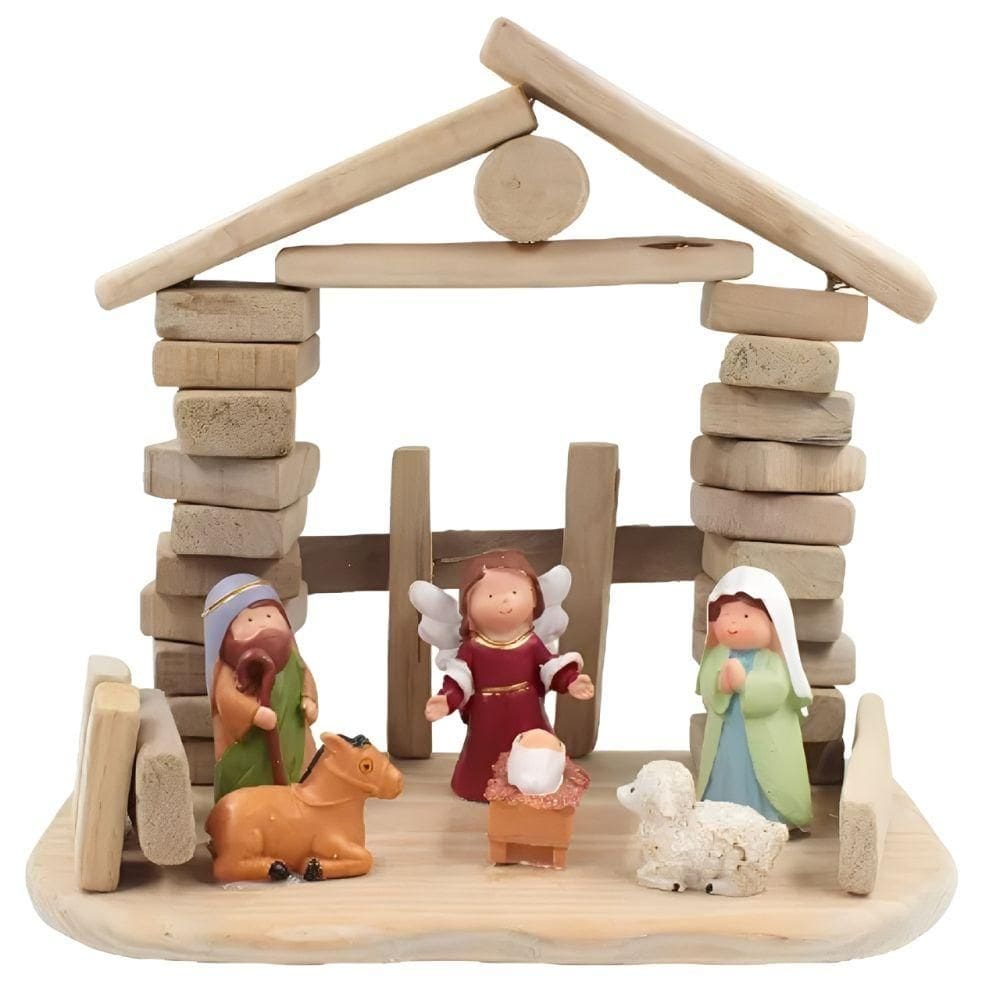 Presépio de Natal em Resina Decoração Dogum - Rio de Ouro