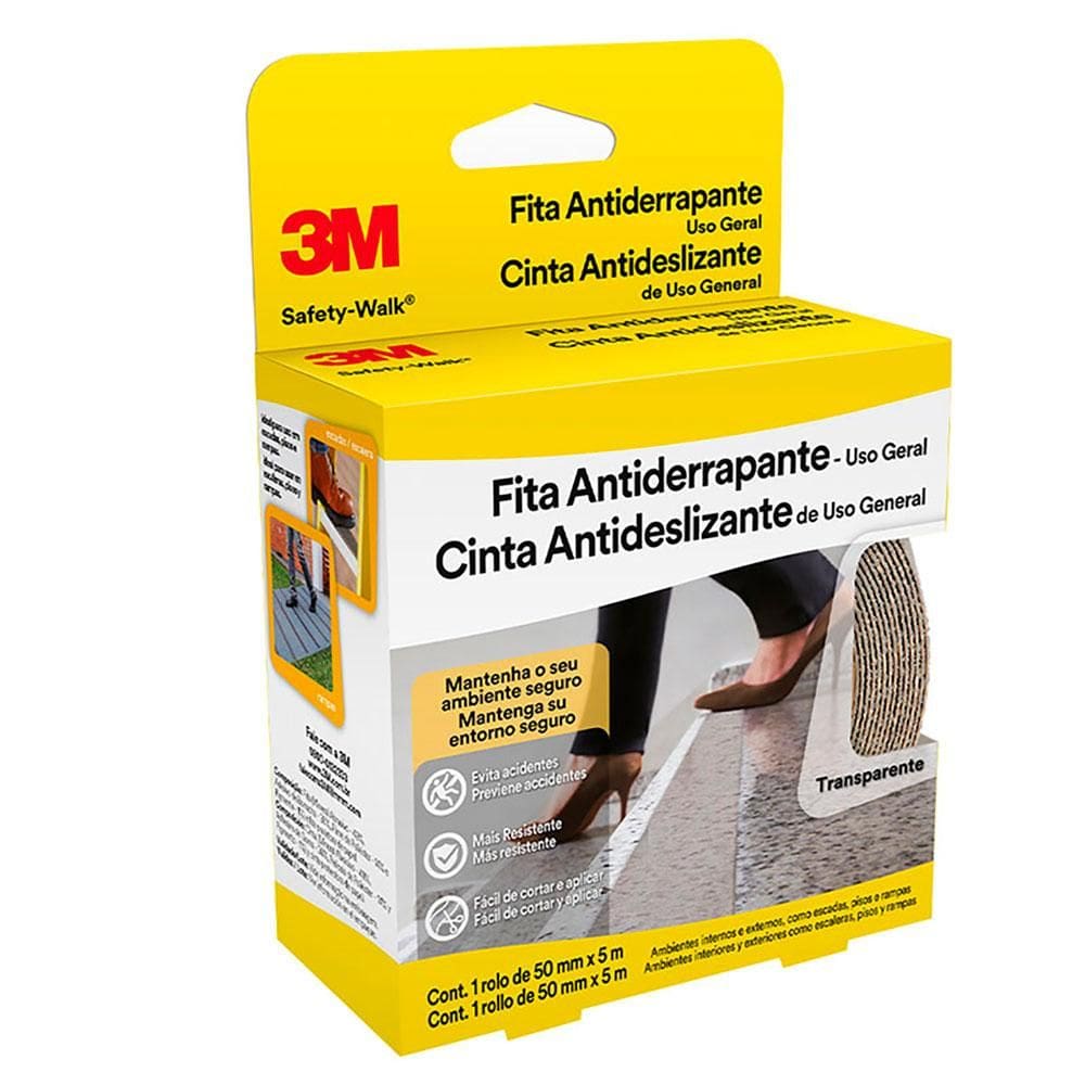 Fita adesiva antiderrapante 50x5m transparente 3M
