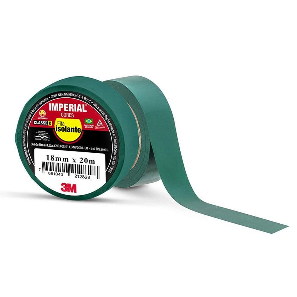 Fita isolante Imperial Verde 18mmx20m - 3M