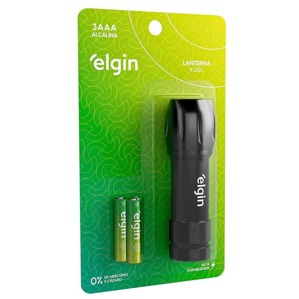 Lanterna de bolso Energy 9 Led com 3 pilhas Elgin